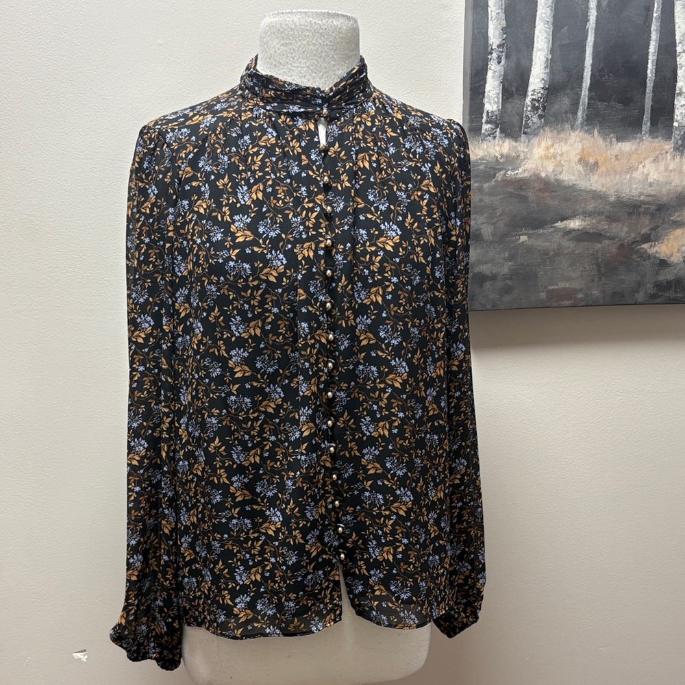 Ever New Black and Floral Top